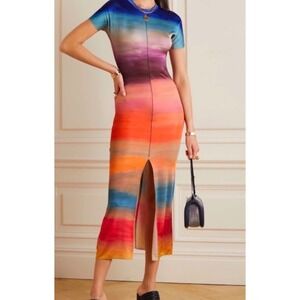 Marni Dark Side Of The Moon Ombre Midi Dress Flaminia Veronesi Size 44